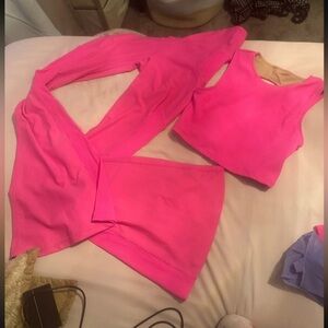 Vibrant Pink Women's Two-Piece Set
